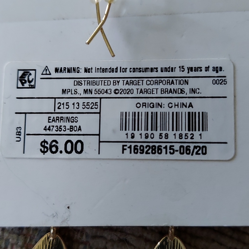 NWT Candy Corn Earrings - Picture 2 of 4